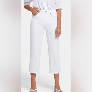 NYDJ White Relaxed Capri Jeans